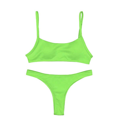 Ava Neon Green Thong Bikini