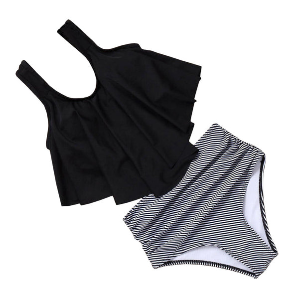 Emmy Black Leaf Tankini