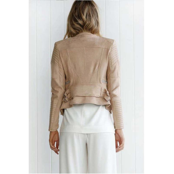 Kinsley Beige Motor Jacket