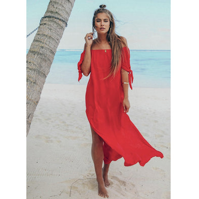 Makenzie Sheer Red Beach Cover