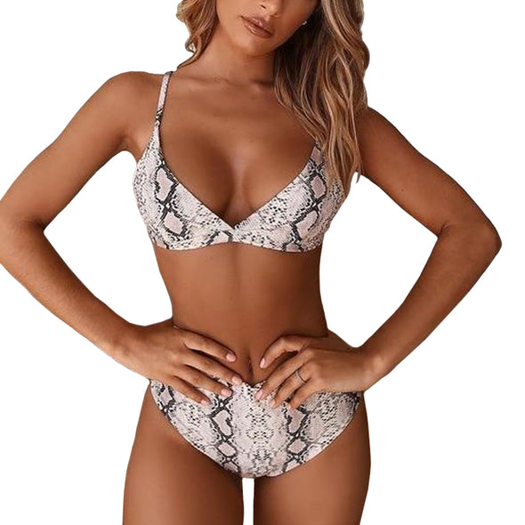 Marilyn Snakeskin Print Bikini Set