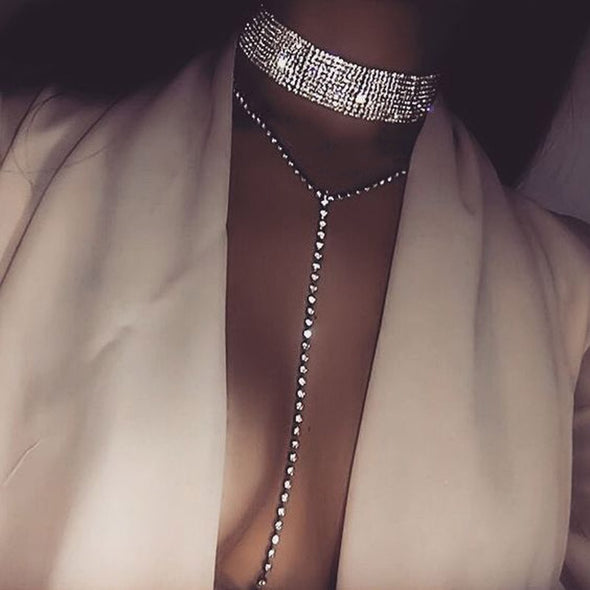 Rhinestone Choker Necklace