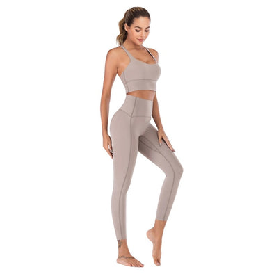 Naked-Feels Yoga Leggings 2-Piece Set