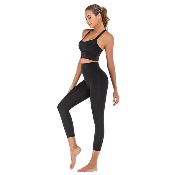 Naked-Feels Yoga Leggings 2-Piece Set